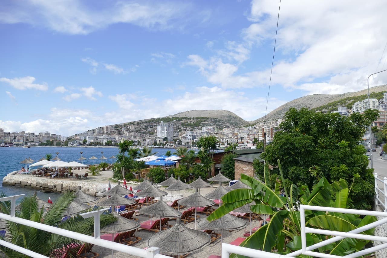 The seafront at Sarandë, Albania