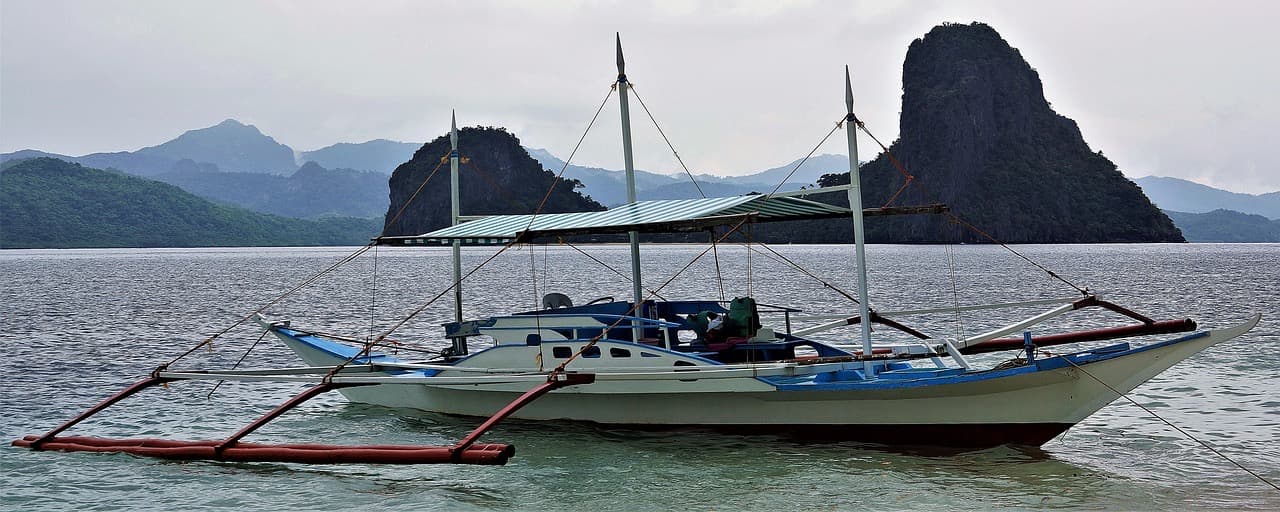 Boats moored at El Nido, Palawan